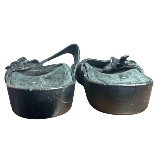 Aetrex Sandalistas Black Leather Sandals Adjustable Orthopedic Comfort Sz 8 1/2 - Picture 8 of 12